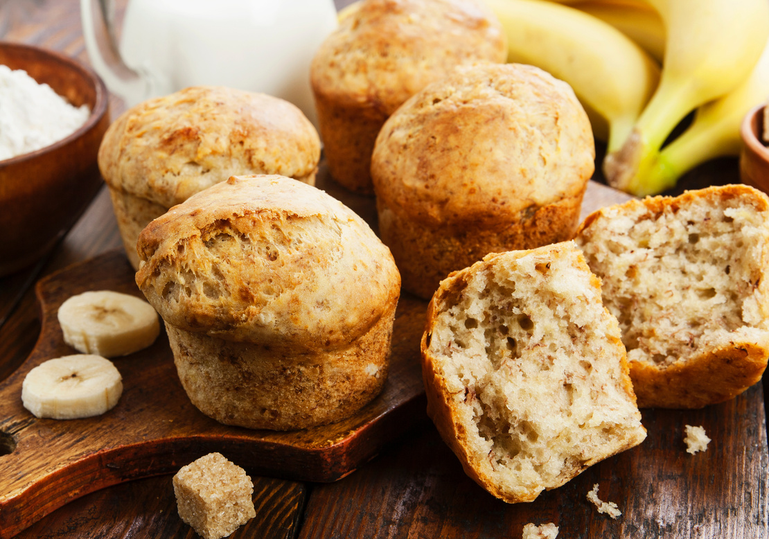 Sweet banana muffins