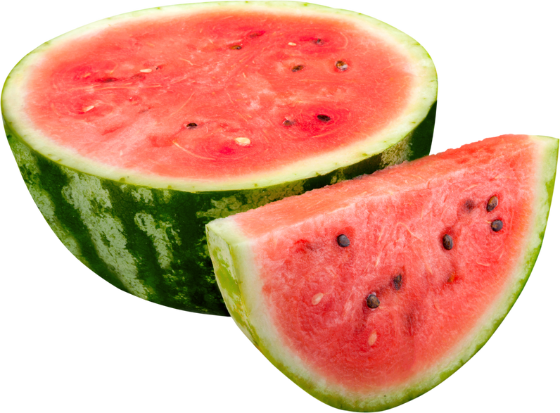 Half and Slice of Watermelon 